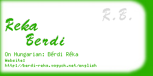 reka berdi business card