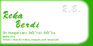 reka berdi business card